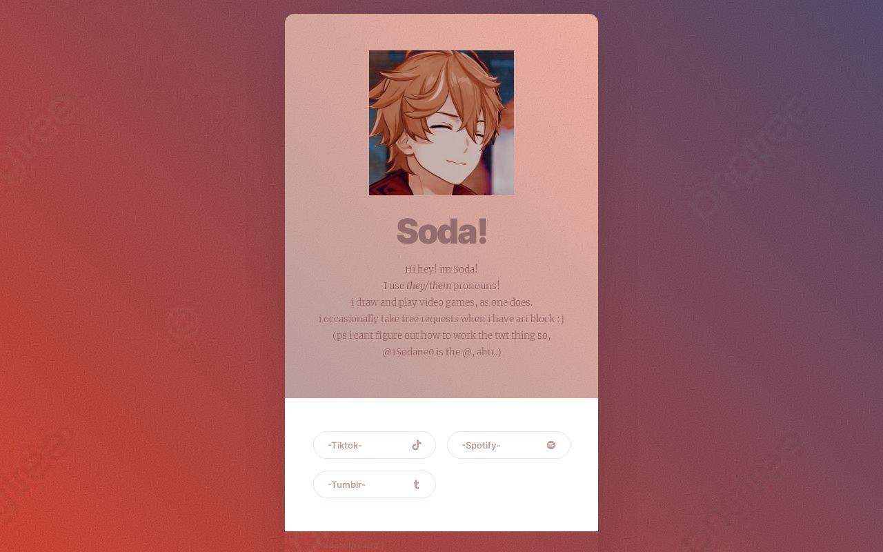 Carrd profile picture for @sod